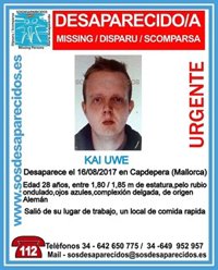 Solicitan colaboración para localizar a un hombre desaparecido en Capdepera