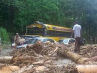 Continúan las labores de atención en el municipio venezolano de Choroní por las fuertes lluvias