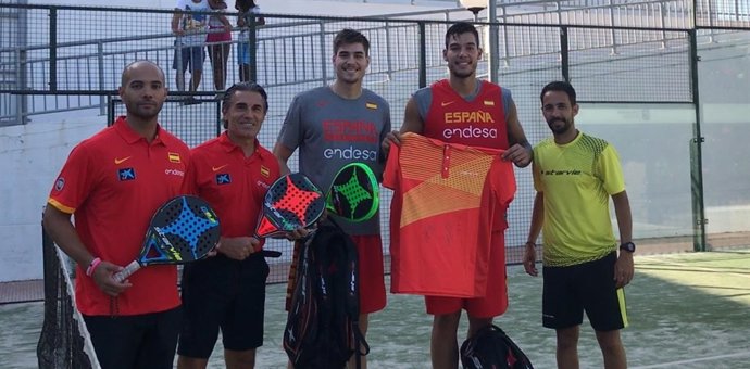 Partido de pádel benéfico de la Fundación Scariolo