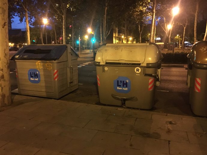 Contenedores de basura de L'Hospitalet de Llobregat (Barcelona)