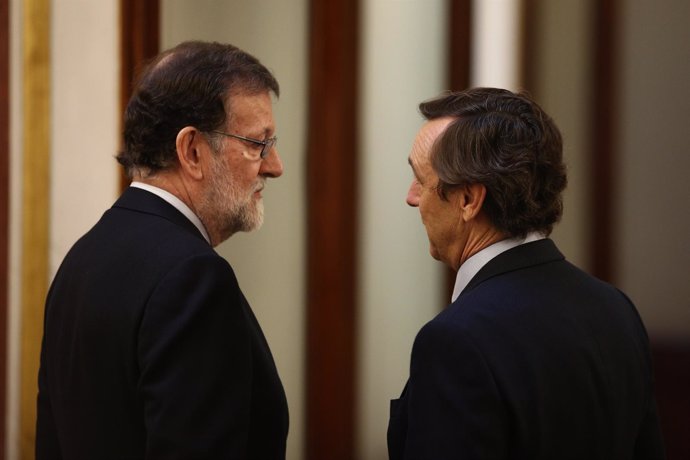 Mariano Rajoy y Rafael Hernando