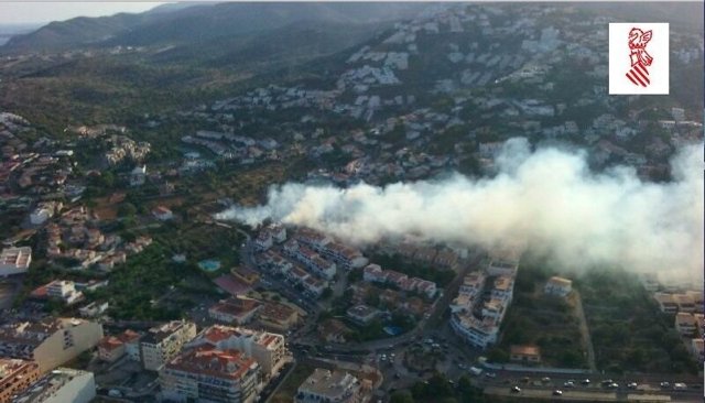 Instantánea del incendio