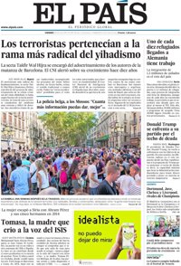 Las portadas de los periódicos de hoy, viernes 25 de agosto de 2017