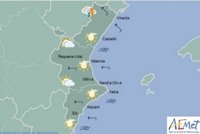El fin de semana comienza con chubascos dispersos en el interior de la Comunitat y máximas de 35ºC