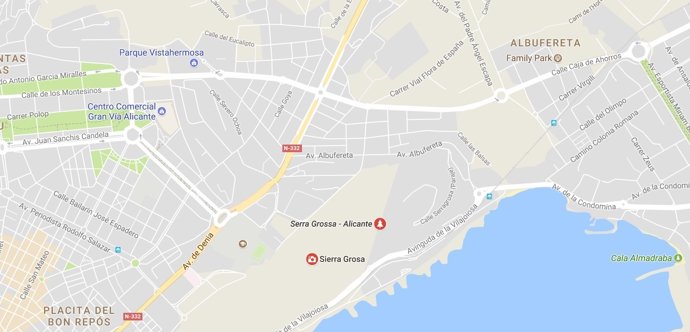 Entorno del parque natural en Alicante capital