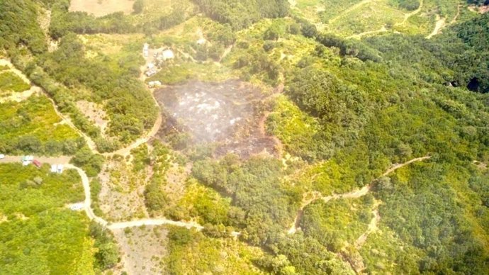 Zona afectada por el incendio