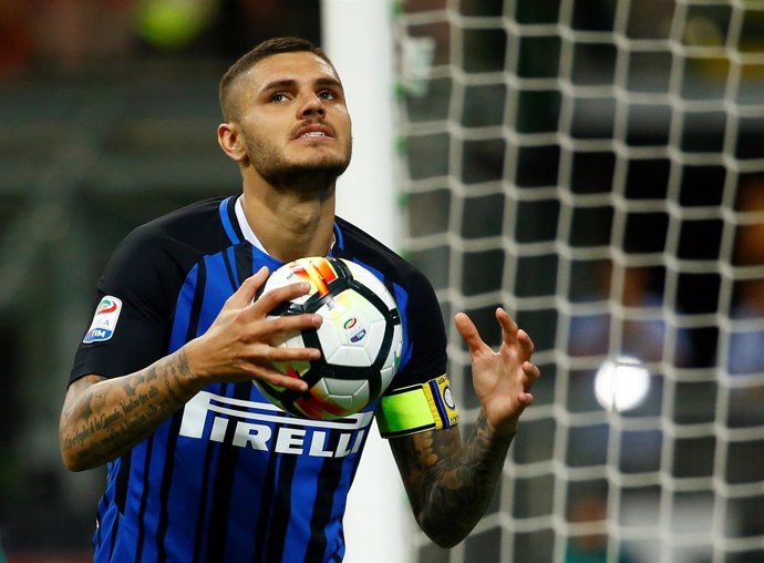 Mauro Icardi celebra un gol con el Inter