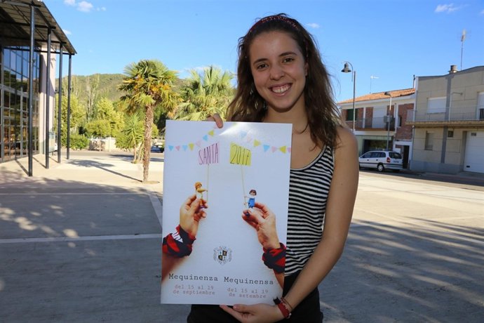 Cartel anunciador de la Fiestas de 'La Santa' de Mequinenza.