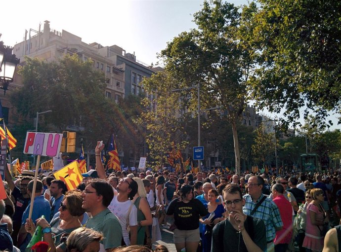 Manifestación contra el terrorismo en Barcelona 