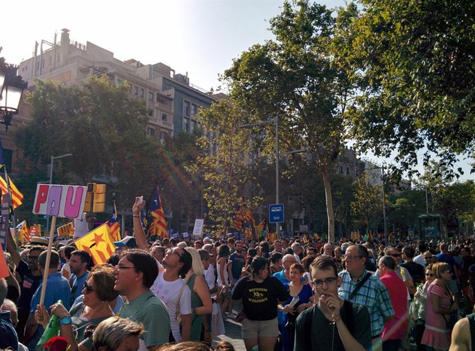 Manifestació contra el terrorisme a Barcelona 