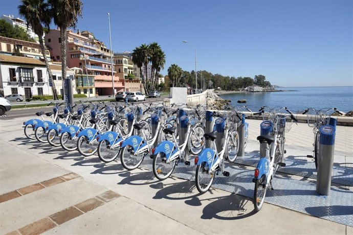 Bicis, estación, málaga, bicicleta, bici