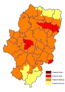 Parte de Aragón en prealerta roja por riesgo de incendios forestales.