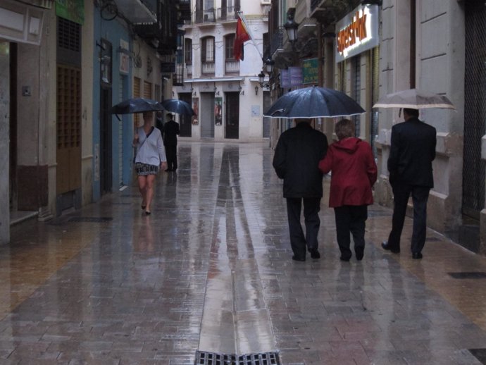 Lluvia, llover, centro, paraguas, agua, precipitaciones