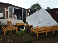 Cuatro personas atendidas tras una fuerte tromba de agua y viento en Mérida