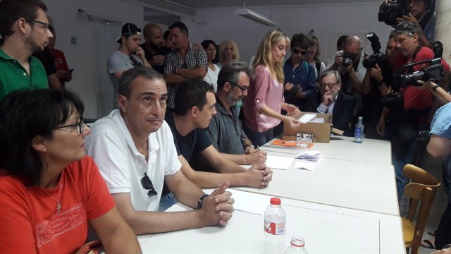 Recuento de la votación de la asamblea de trabajadores de Eulen en El Prat