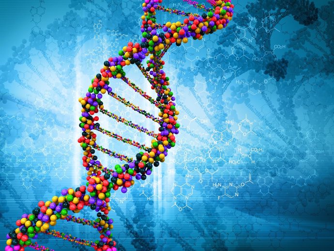 Ilustración digital del ADN
