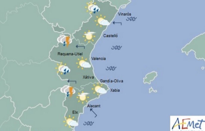 Predicción de este lunes