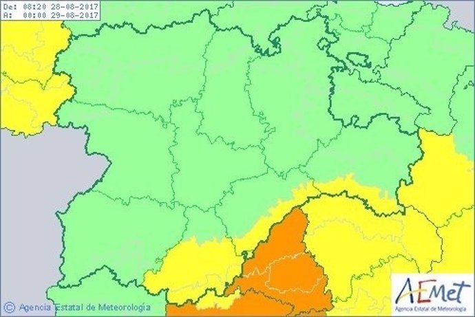 Mapa explicativo de las tormentas en CyL