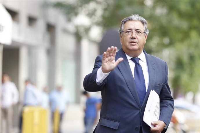  Zoido A Su Llegada A La Reunión Del Pacto Antiyihadista 