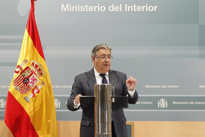 Zoido durante rueda de prensa tras la reunión del pacto de estado antiyihadista 