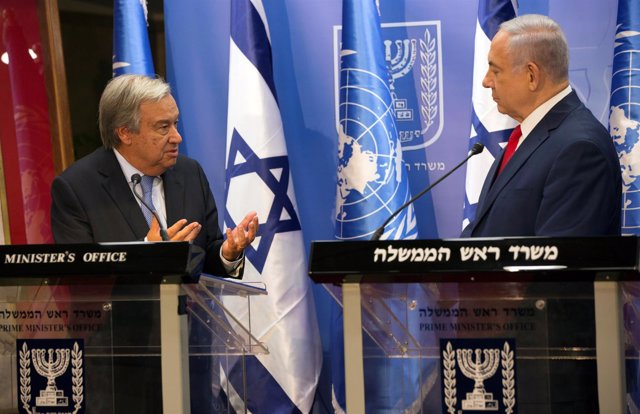 Antonio Guterres y Benjamin Netanyahu 