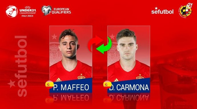 David Carmona sustituye a Pablo Maffeo en la Sub-21