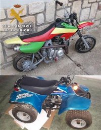 Detenidos 3 jóvenes por el robo de una mini moto y un mini 'quad' en una casa de Almansa