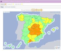 La AEMET alerta por tormentas muy fuertes en amplias áreas de la Península hasta el jueves