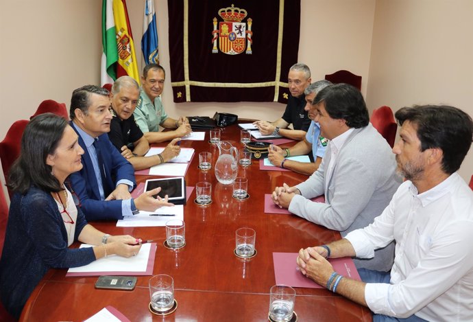Reunión sobre materia de seguridad en Huelva. 
