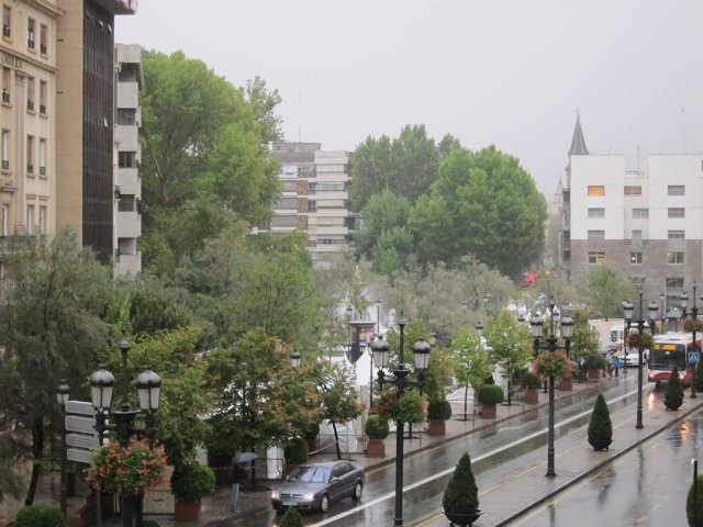 Lluvias en el centro de Granada capital