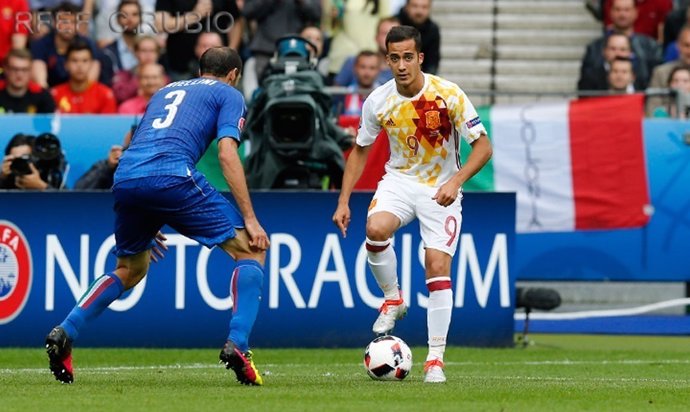 Lucas Vázquez, con la camiseta de la selección española