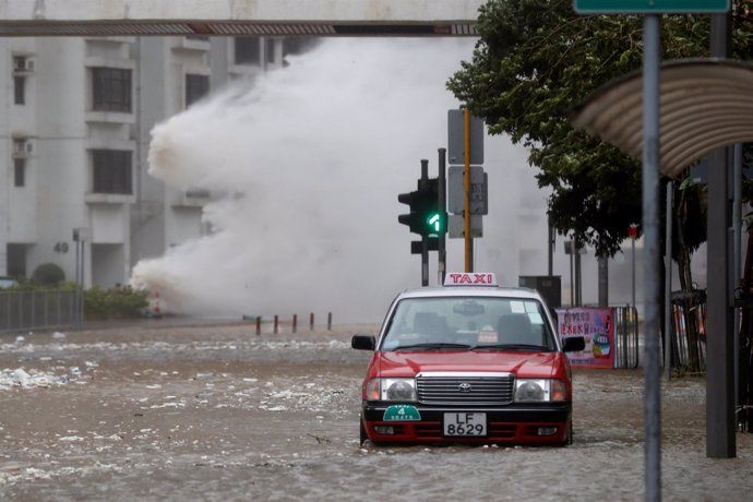 El tifón Hato en Hong Kong.