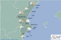 Un frente de lluvias de paso rápido recorre la Comunitat y deja 5,3 l/m2 en València