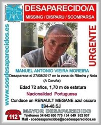 Hallan en buen estado en Noia (A Coruña) al septuagenario desaparecido en Porto do Son