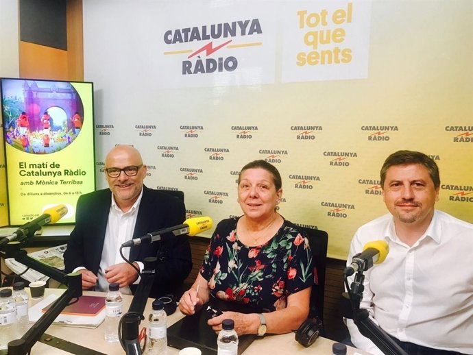 Lluís Corominas (JxSí), Gabriela Serra (CUP) i Jordi Orobitg (JxSí)