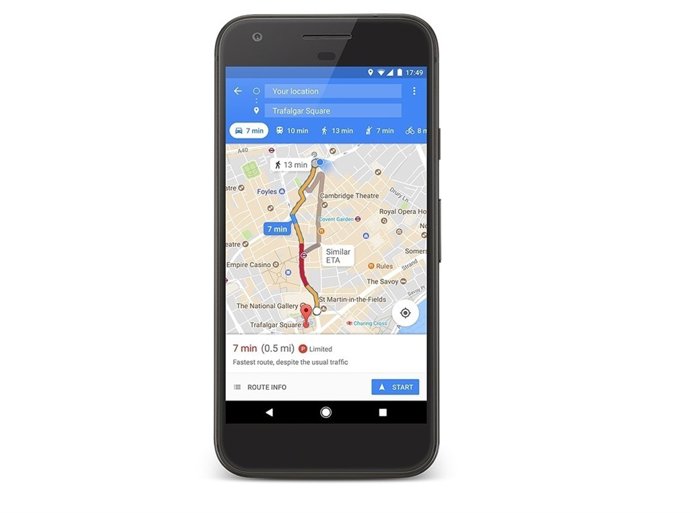 Google Maps, aparcamiento