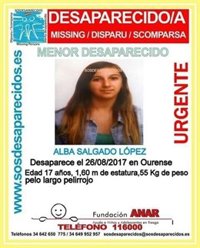 Buscan a una menor de 17 años que se fue de casa en Ourense