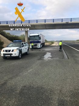 Camión interceptado en la A-45 con conductor con positivo en drogas