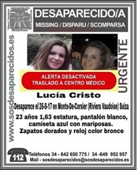 Localizada herida y aturdida la joven desaparecida tras sufrir un accidente en Suiza