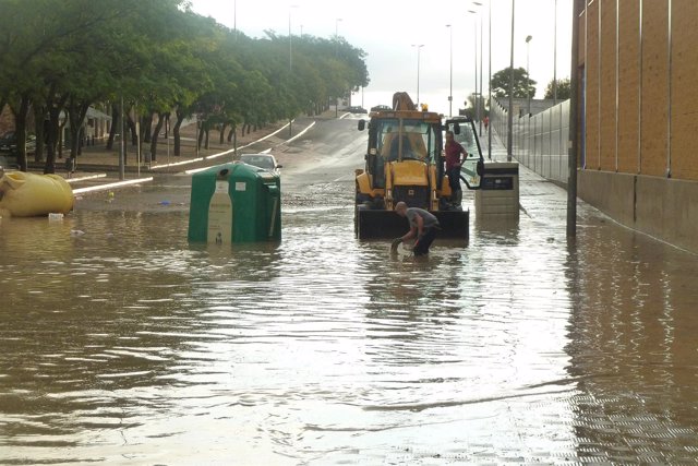 Inundaciones en Estepa tras la tormenta