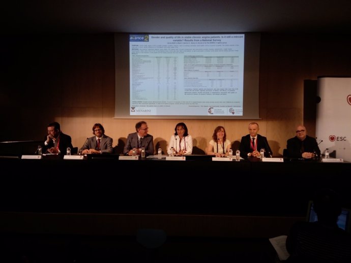 Rueda de prensa del ESC, con X.Gª-Moll, J.Bañeras, J.Comín-Clotet y J.R.Glez. 