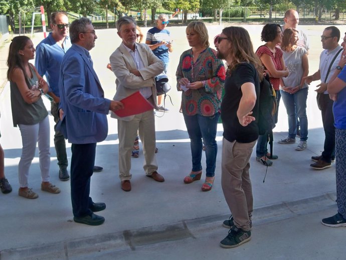 El alcalde Pedro Santisteve visita las obras del CEIP Hermanos Marx