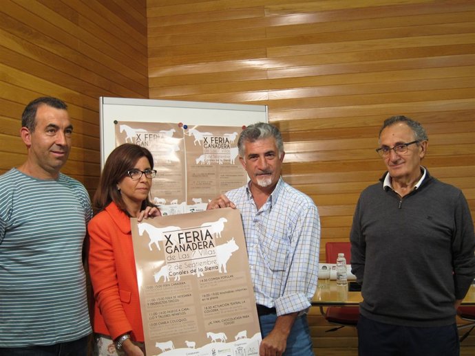 García, Miñana, Medel y Vicario en la presentación de la X Feria