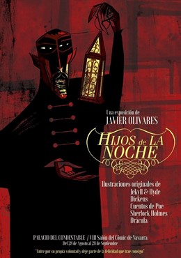 Cartel de la exposición 'Hijos de la noche' de Javier Olivares