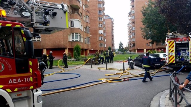 Incendio en el Parque Arturo León de Valladolid