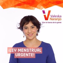 Valeska Naranjo propugna "ley menstrual"