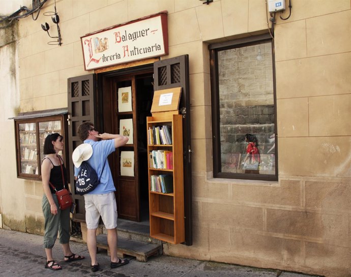 Libro, librería, compra, turistas, tienda