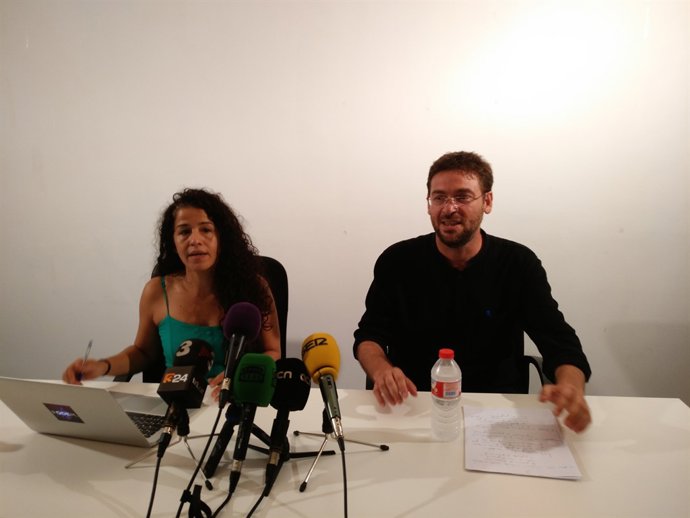 El secretari general de Podem, A.D. Fachin i Ruth Moreta, secr. D'organització