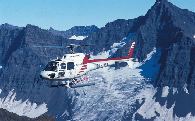 Estratos volcánicos en Groenlandia