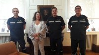 La delegada del Gobierno recibe al jefe del IV Batallón de Intervención en Emergencias de la UME